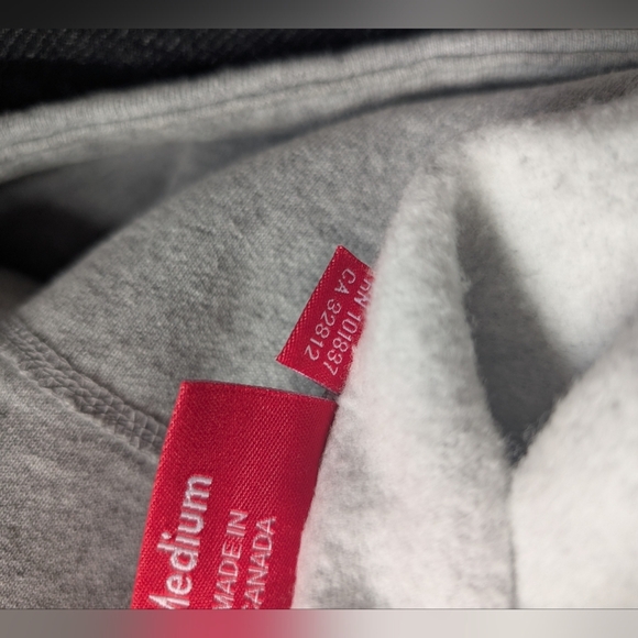 Supreme Pink/Purple Sparkle Logo Grey Hoodie - Picture 4 of 10